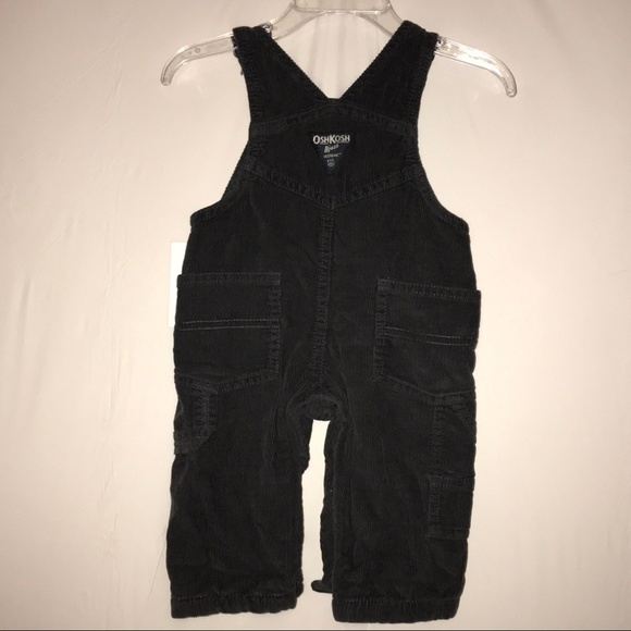 OshKosh B'gosh Gray Boys Corduroy Lined Overalls - Picture 5 of 7